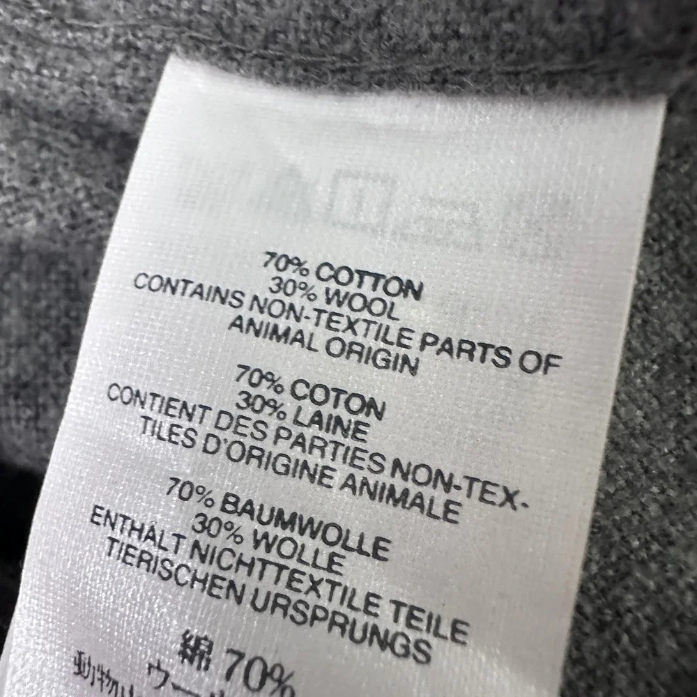 J. Crew Mens XL‎ Gray Cotton Wool Elbow Patch Button Flannel Shirt Long Sleeve